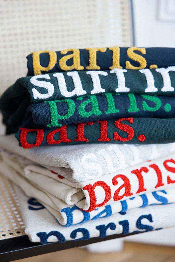 Cuisse De Grenouille SWEATSHIRT SURF IN PARIS VERT / ROUGE