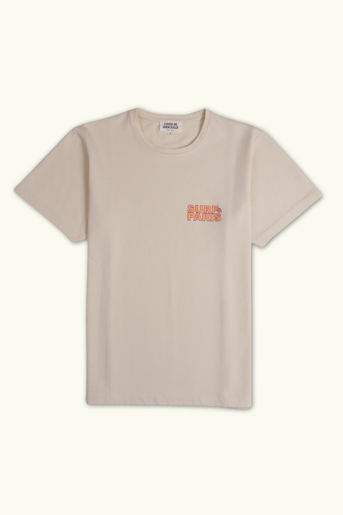 Cuisse De Grenouille TEE-SHIRT EPAIS ECRU - SURF&PARIS FLUO