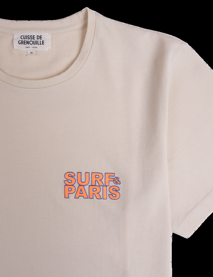 cuisse de grenouille TEE-SHIRT EPAIS ECRU - SURF&PARIS FLUO