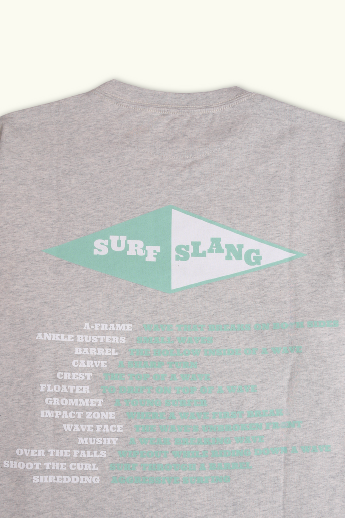 Cuisse De Grenouille TEE-SHIRT OVERSIZE EPAIS GRIS 'SURF FEVER-SURF SLANG'