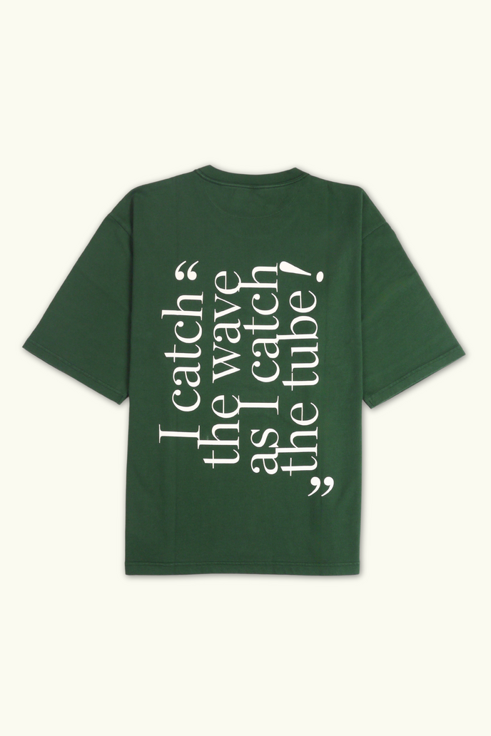 cuisse de grenouille TEE-SHIRT OVERSIZE EPAIS VERT SURF&PARIS