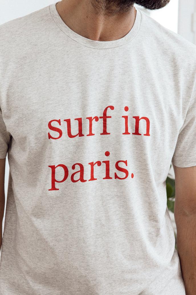 Cuisse De Grenouille TEE-SHIRT SURF IN PARIS GRIS / ROUGE