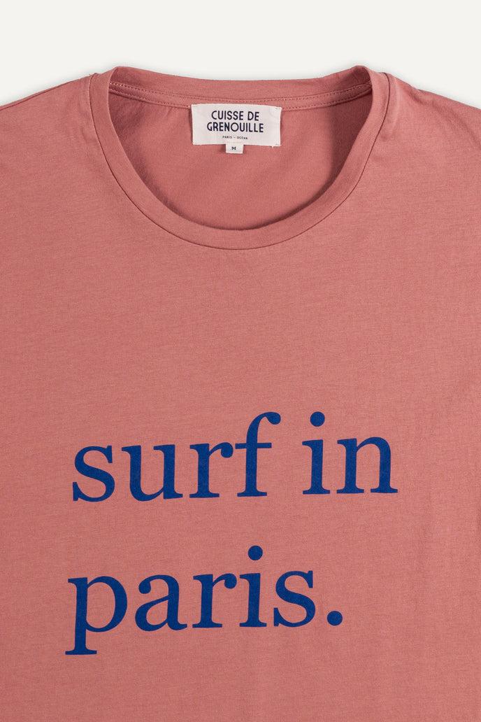 Cuisse De Grenouille TEE-SHIRT SURF IN PARIS VIEUX ROSE / BLEU