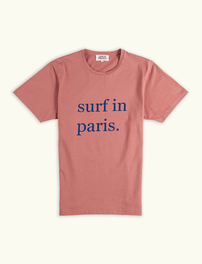 cuisse de grenouille TEE-SHIRT SURF IN PARIS VIEUX ROSE / BLEU