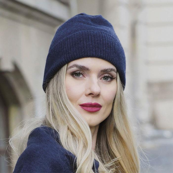 Cxl By Christian Lacroix Bonnet Cachemire - Bleu Marine