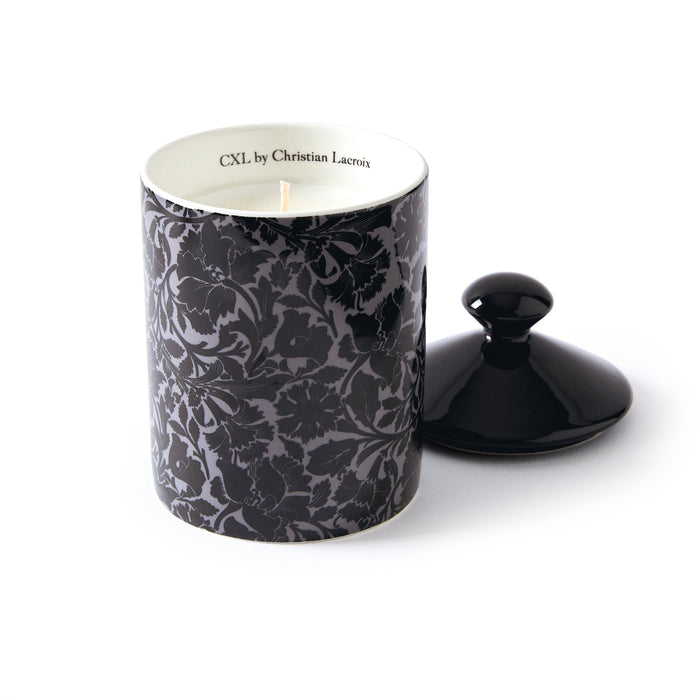 cxl by christian lacroix Bougie parfumée en pot de porcelaine - Arabesque Noir - Cèdre blanc - durée de combustion 65h - 315 g