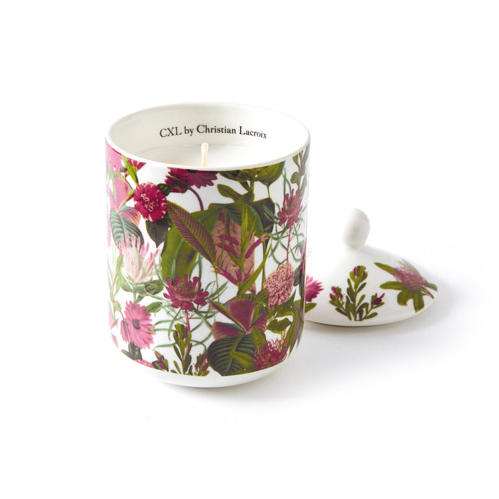 cxl by christian lacroix Bougie parfumée en pot de porcelaine - Garden Fuchsia - Jasmin & Ylang - durée de combustion 65h - 315 g