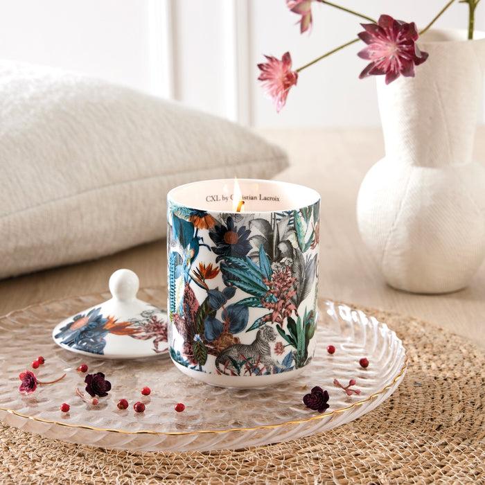 Cxl By Christian Lacroix Bougie Parfumée En Pot De Porcelaine - Zanzibar Blanc - Poivre Rose - Durée De Combustion 65h - 315 G