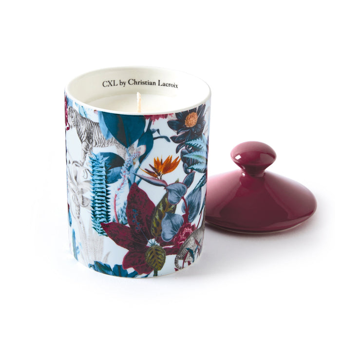 cxl by christian lacroix Bougie parfumée en pot de porcelaine - Zanzibar Rose - Fruits rouges - durée de combustion 65h - 315 g