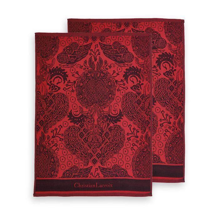 cxl by christian lacroix SET DE 2 TORCHONS - Rouge