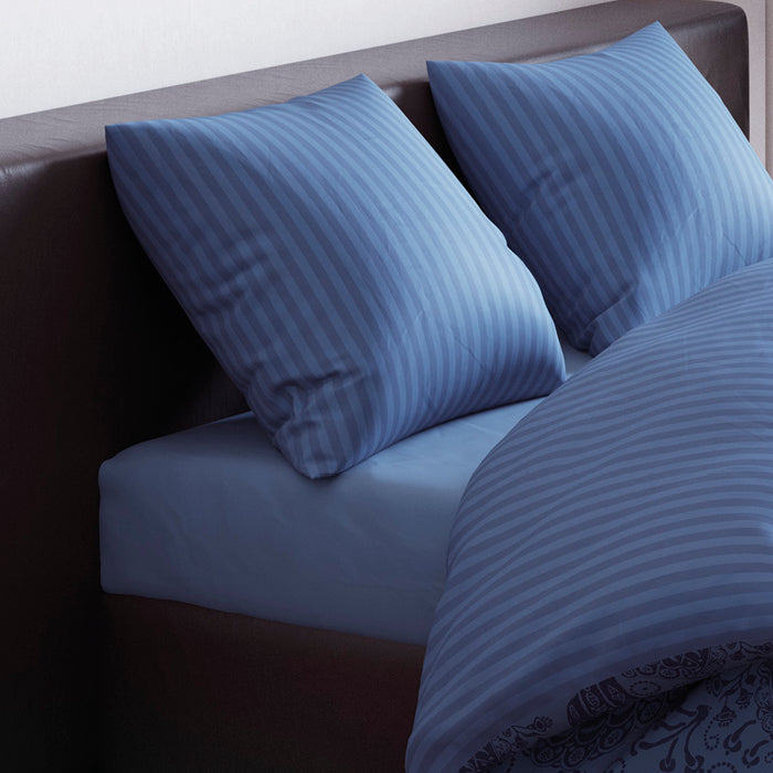 Cxl By Christian Lacroix Drap-housse Satin De Coton - Bleu