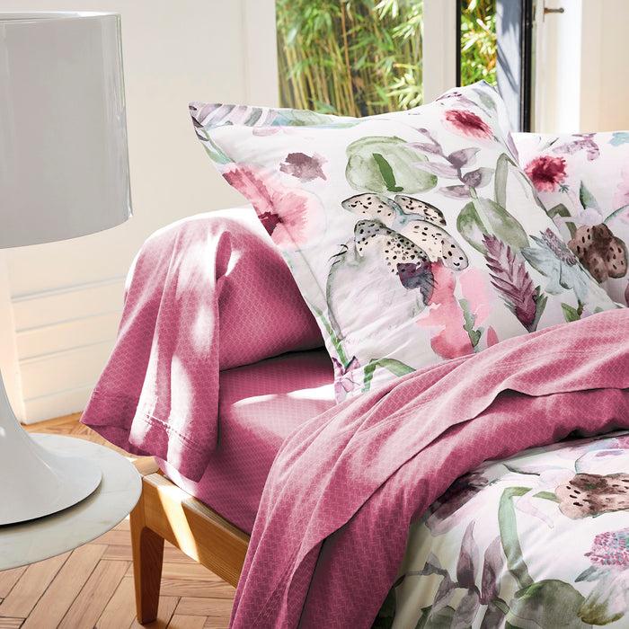 Cxl By Christian Lacroix Drap-housse Satin De Coton - Exotique Framboise