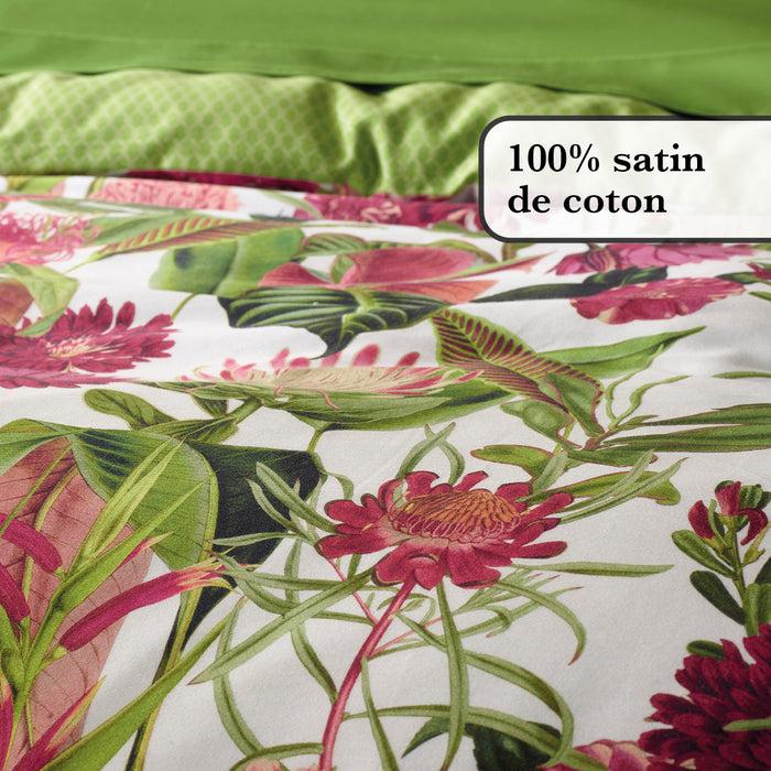 Cxl By Christian Lacroix Drap-housse Satin De Coton - Garden Micro Vert
