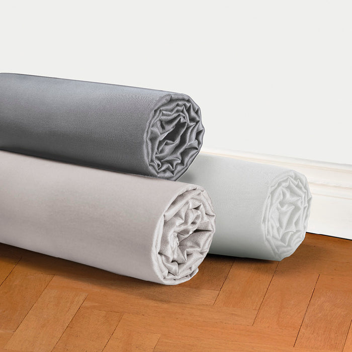 Cxl By Christian Lacroix Drap-housse Satin De Coton - Gris Clair