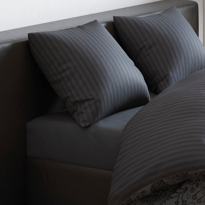 Cxl By Christian Lacroix Drap-housse Satin De Coton - Gris Foncé