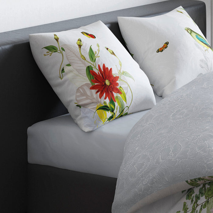 Cxl By Christian Lacroix Drap-housse Satin De Coton - Gris Perle