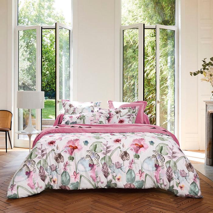 Cxl By Christian Lacroix Drap Plat Satin De Coton - Garden Micro Framboise