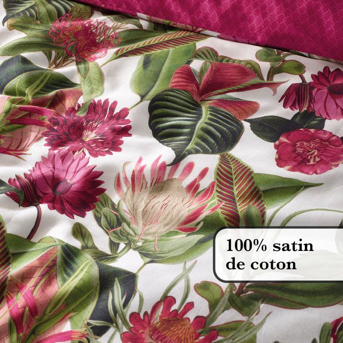 Cxl By Christian Lacroix Drap Plat Satin De Coton - Garden Micro Fuchsia