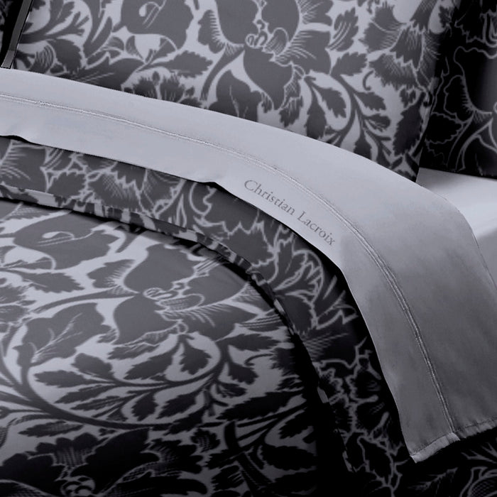 Cxl By Christian Lacroix Drap Plat Satin De Coton - Gris Clair