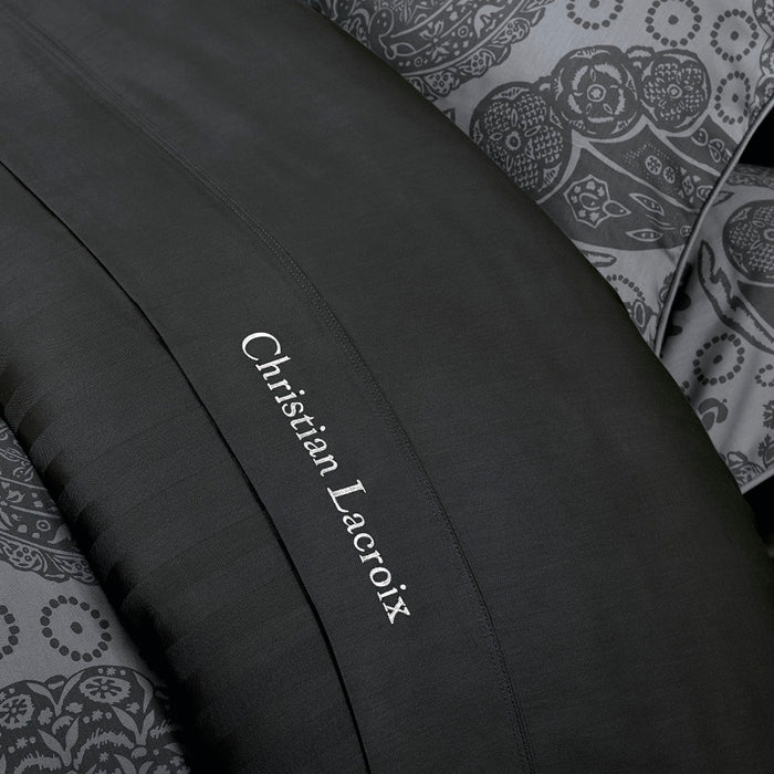 Cxl By Christian Lacroix Drap Plat Satin De Coton - Gris Foncé