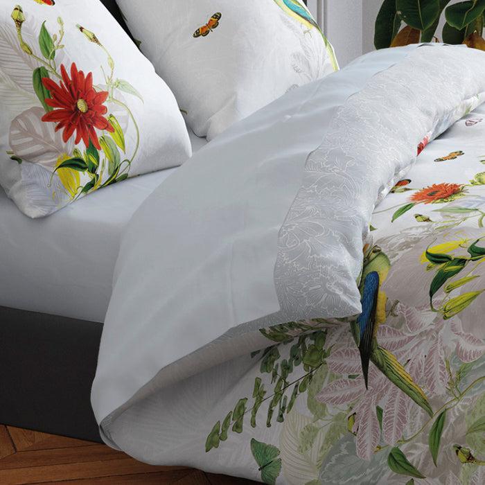 Cxl By Christian Lacroix Drap Plat Satin De Coton - Gris Perle