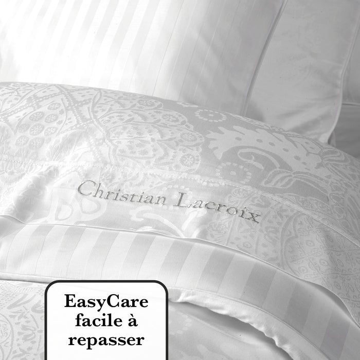 Cxl By Christian Lacroix Drap Plat Satin De Coton - Jacquard Arles Blanc