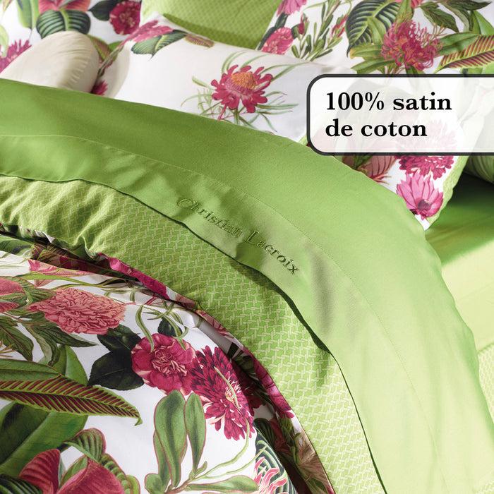 Cxl By Christian Lacroix Drap Plat Satin De Coton - Vert
