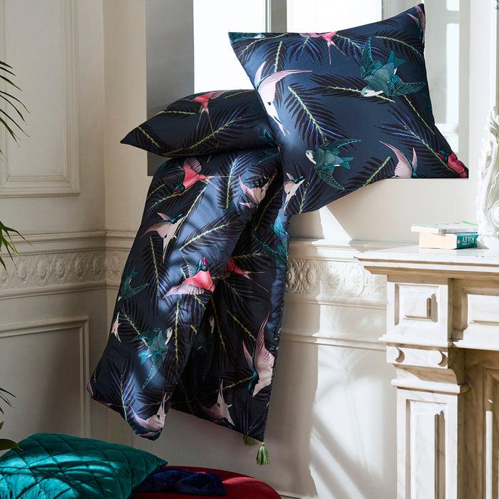 Cxl By Christian Lacroix Édredon Avec Glands Hirondelles Bleu - 140 X 200 Cm