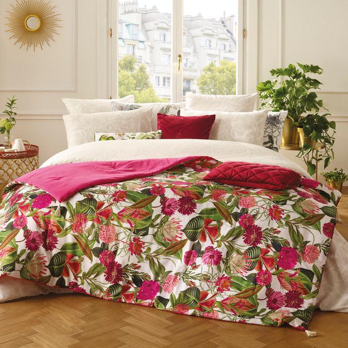 Cxl By Christian Lacroix Édredon Avec Glands Satin De Coton - Garden Fuchsia