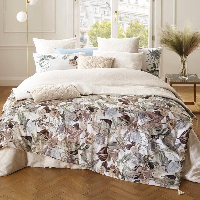 Cxl By Christian Lacroix Édredon Avec Glands Satin De Coton - Garden Taupe