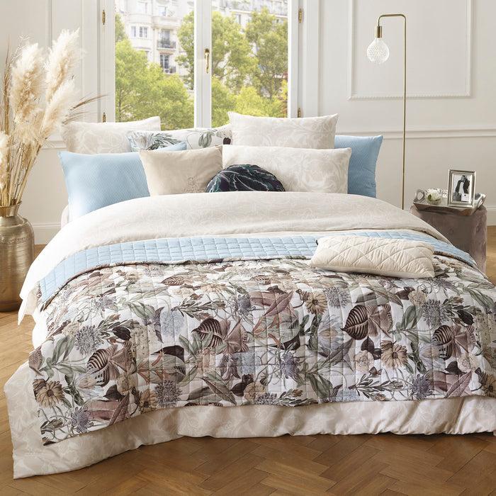 Cxl By Christian Lacroix Édredon Satin De Coton - Garden Bleu Clair