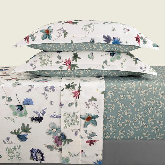 cxl by christian lacroix Ensemble de draps : drap-housse drap plat taie(s) d'oreiller en satin de coton - dessin Semis Jaune