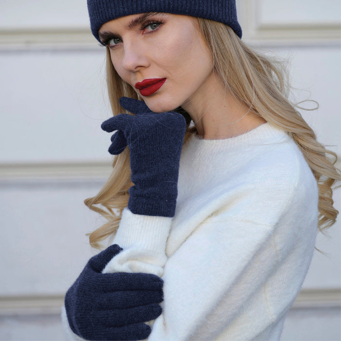 Cxl By Christian Lacroix Gants Cachemire - Bleu Marine