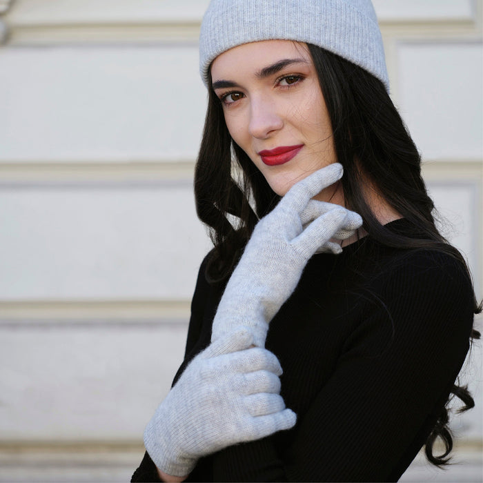 Cxl By Christian Lacroix Gants Cachemire - Gris Clair