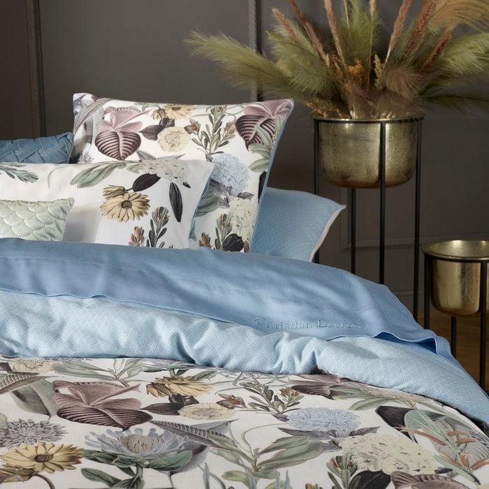 Cxl By Christian Lacroix Housse De Couette Satin De Coton - Garden Bleu Clair