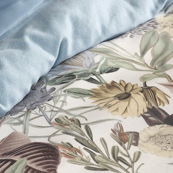 Cxl By Christian Lacroix Housse De Couette Satin De Coton - Garden Bleu Clair