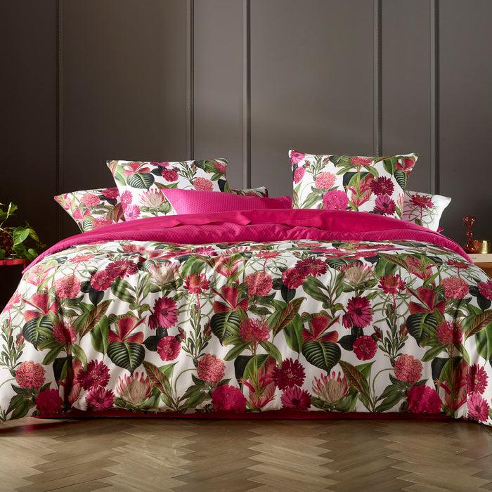 Cxl By Christian Lacroix Housse De Couette Satin De Coton - Garden Fuchsia