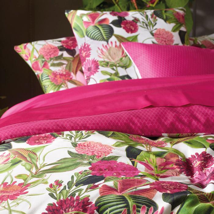 Cxl By Christian Lacroix Housse De Couette Satin De Coton - Garden Fuchsia