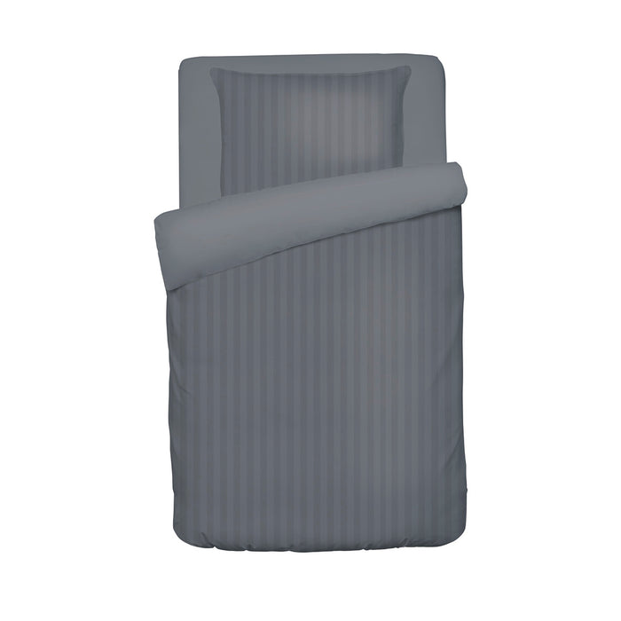 cxl by christian lacroix Housse de couette + taie d'oreiller bébé satin de coton - tissé Jacquard - Rayure Gris foncé