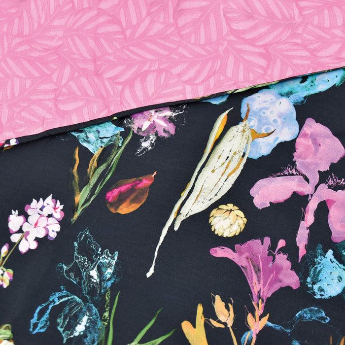 Cxl By Christian Lacroix Housse De Couette + Taie(s) D'oreiller En Satin De Coton - Iris Bleu Foncé