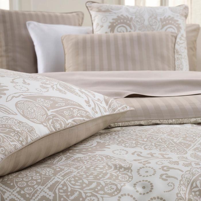 Cxl By Christian Lacroix Housse De Couette + Taie(s) D'oreiller Satin De Coton - Arles Taupe