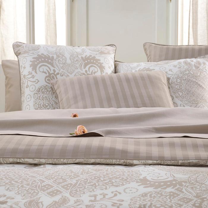 Cxl By Christian Lacroix Housse De Couette + Taie(s) D'oreiller Satin De Coton - Arles Taupe
