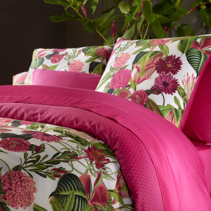 Cxl By Christian Lacroix Housse De Couette + Taie(s) D'oreiller Satin De Coton - Garden Fuchsia