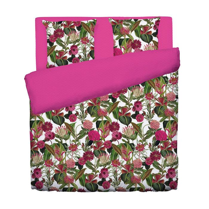 Cxl By Christian Lacroix Housse De Couette + Taie(s) D'oreiller Satin De Coton - Garden Fuchsia