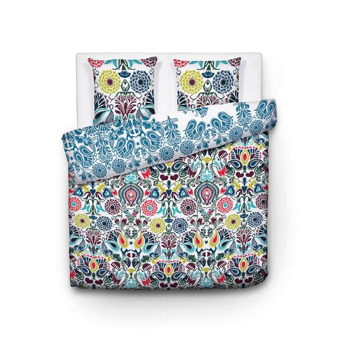 Cxl By Christian Lacroix Housse De Couette + Taie(s) D'oreiller Satin De Coton - Love Stories Multicolor