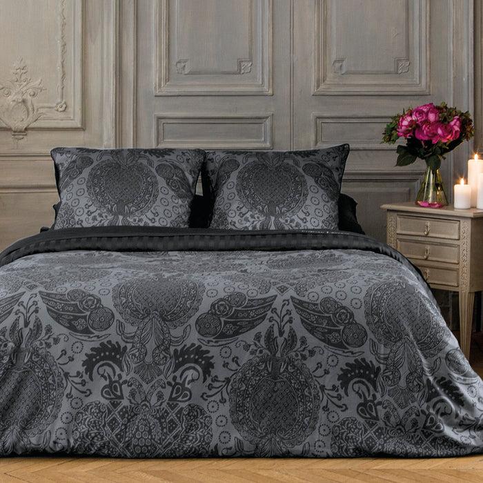 Cxl By Christian Lacroix Housse De Couette + Taie(s) D'oreiller Satin De Coton - Arles Gris Foncé