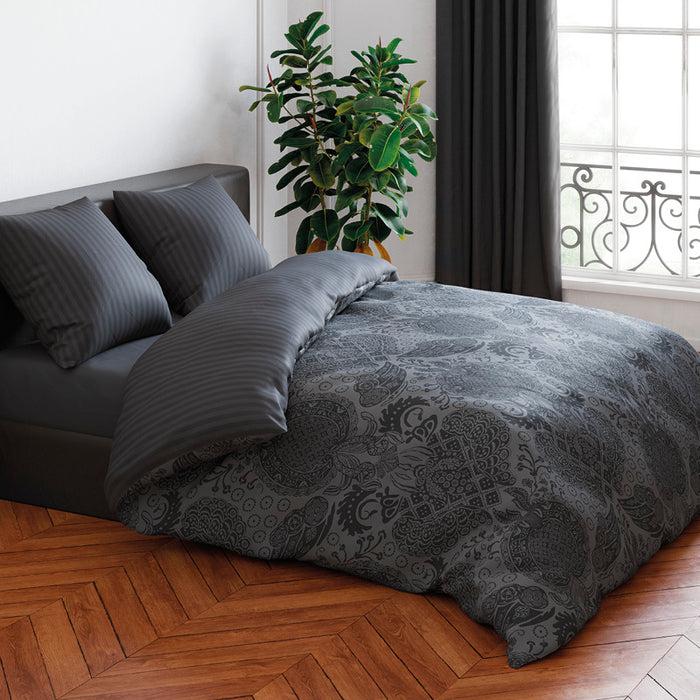 cxl by christian lacroix Housse de couette + taie(s) d'oreiller satin de coton - Arles gris foncé