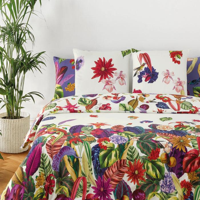 Cxl By Christian Lacroix Housse De Couette + Taie(s) D'oreiller Satin De Coton - Jardin Tropical