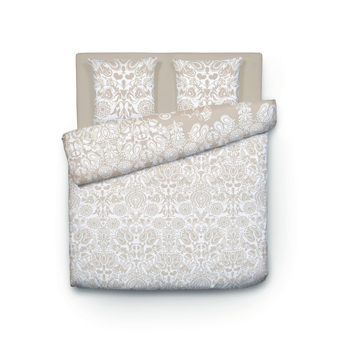 Cxl By Christian Lacroix Housse De Couette + Taie(s) D'oreiller Satin De Coton - Love Stories Beige