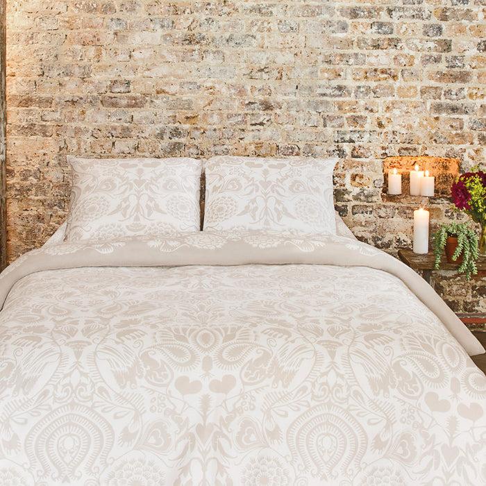 Cxl By Christian Lacroix Housse De Couette + Taie(s) D'oreiller Satin De Coton - Love Stories Beige